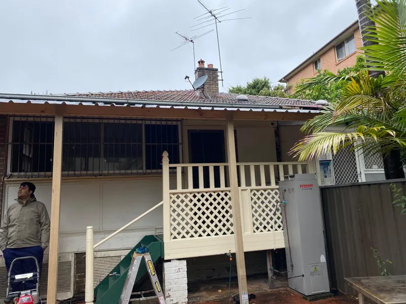 Back of the house before the new deck and pergola